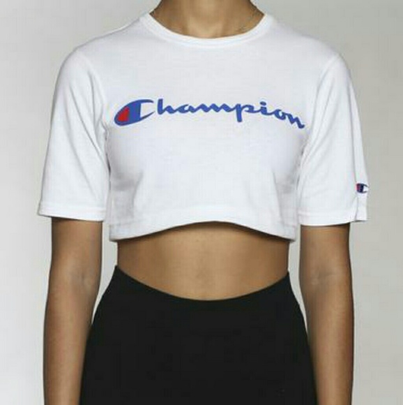 Champion Tops - 💕90s VINTAGE CROPPED CHAMPION TEE - WHITE😍💕
